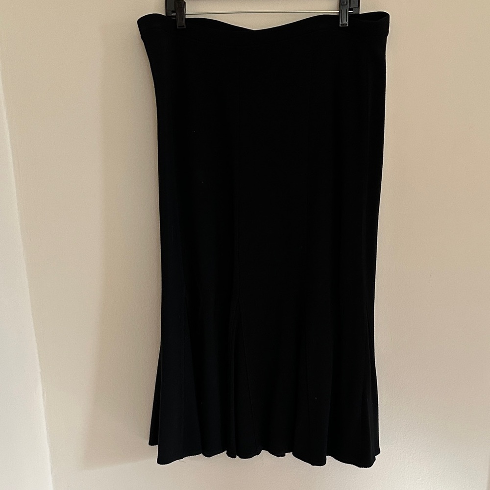 Eileen Fisher Classic Black A-Line Skirt